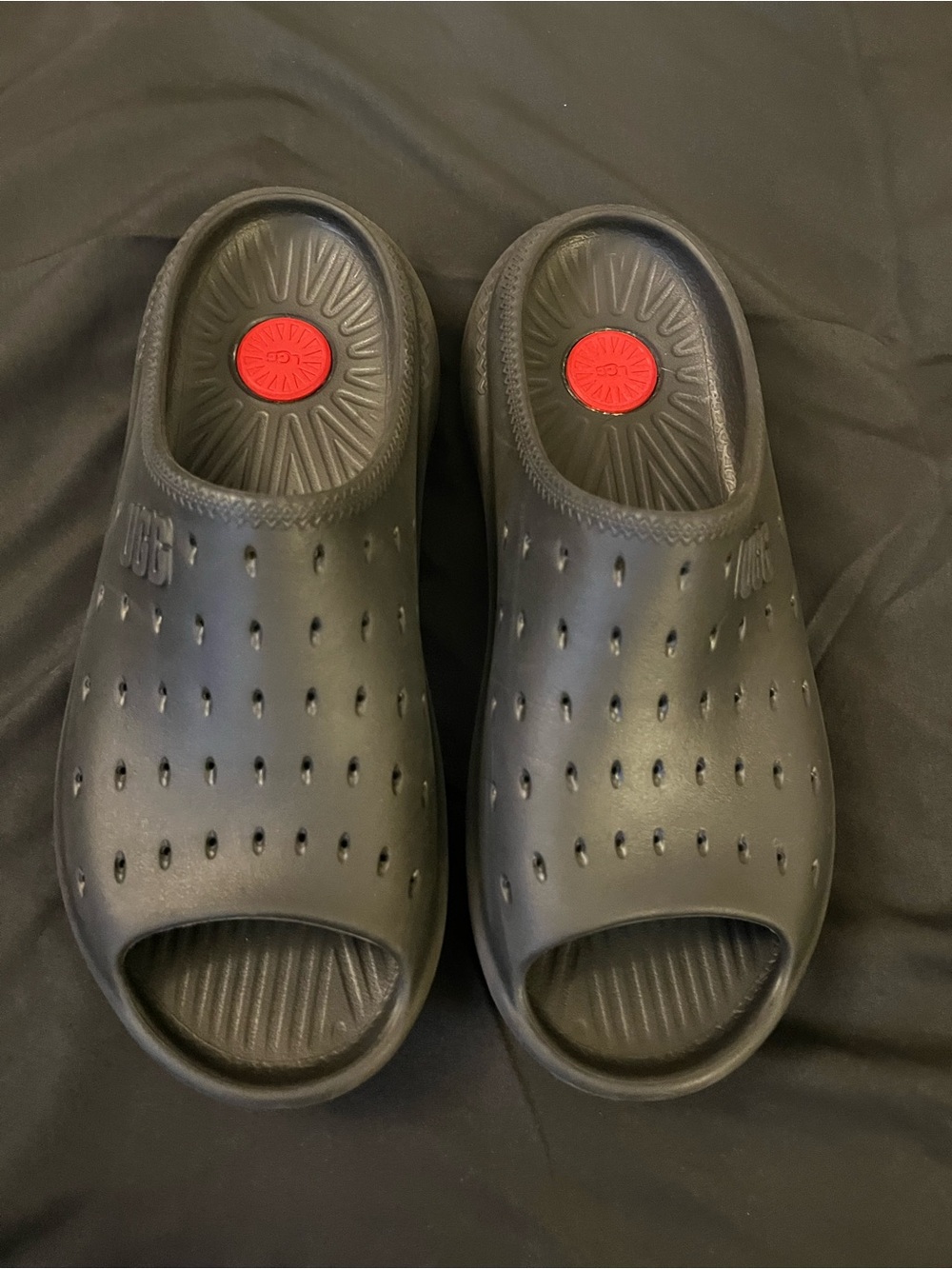 Black uggs Ventilated Rubber Clogs